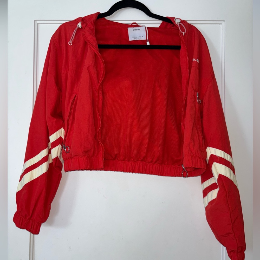 Red jacket by Bershka
